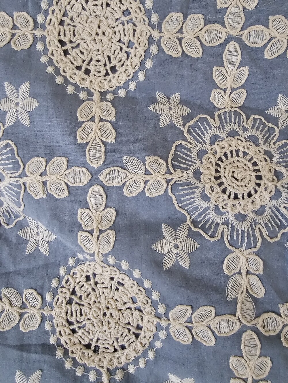 Embroidered Cotton Sleeveless Dress - Picture 8 of 9
